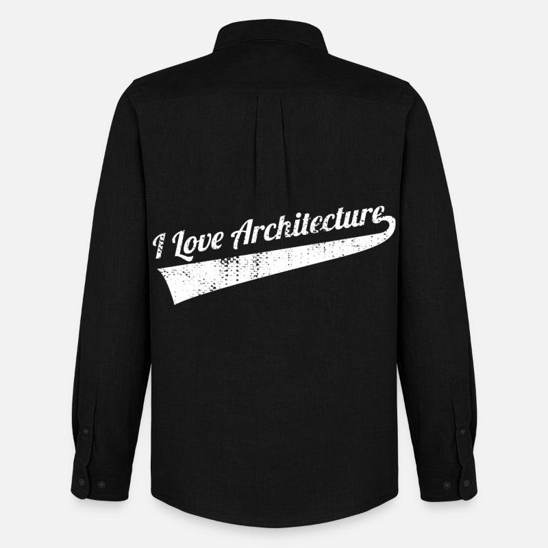 Architektur Liebe - Männer Oxford Hemd von Stanley/Stella - Schwarz