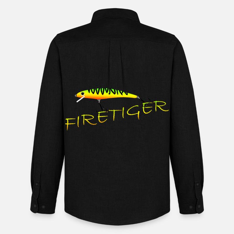 Firetiger - Männer Oxford Hemd von Stanley/Stella - Schwarz