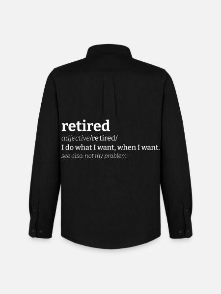 Retired Meaning Retired Definition - Men's Oxford Shirt by Stanley/Stella - black