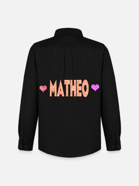 Matheo - Männer Oxford Hemd von Stanley/Stella - Schwarz