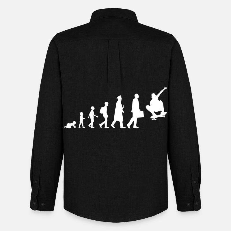 Entwicklung eines Skateboarders - Männer Oxford Hemd von Stanley/Stella - Schwarz