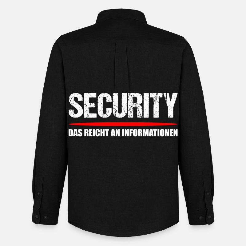 Security Türsteher Spruch - Männer Oxford Hemd von Stanley/Stella - Schwarz