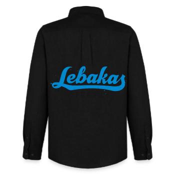 Broyage des Lebakas - Chemise Oxford homme Stanley/Stella - noir - Dos - AI Model Male 185 dark (185cm)