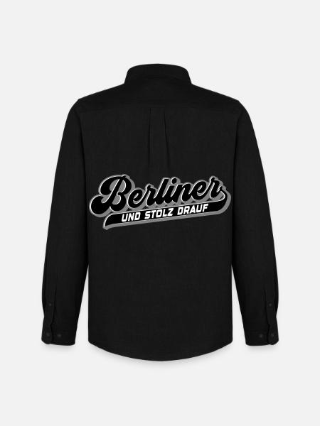 Berliner und Stolz drauf | Farben änderbar - Männer Oxford Hemd von Stanley/Stella - Schwarz