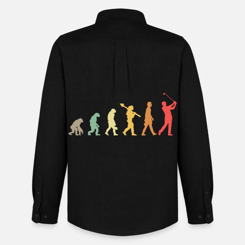 Golf Golfer Golfplatz Golfspieler Evolution - Männer Oxford Hemd von Stanley/Stella - Schwarz