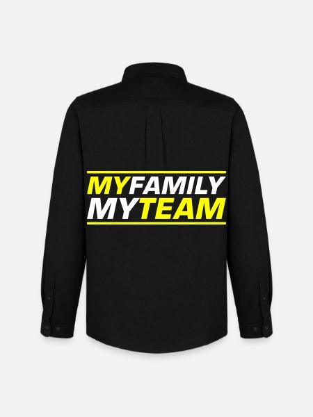 Mon équipe familiale dit - Chemise Oxford homme Stanley/Stella - noir