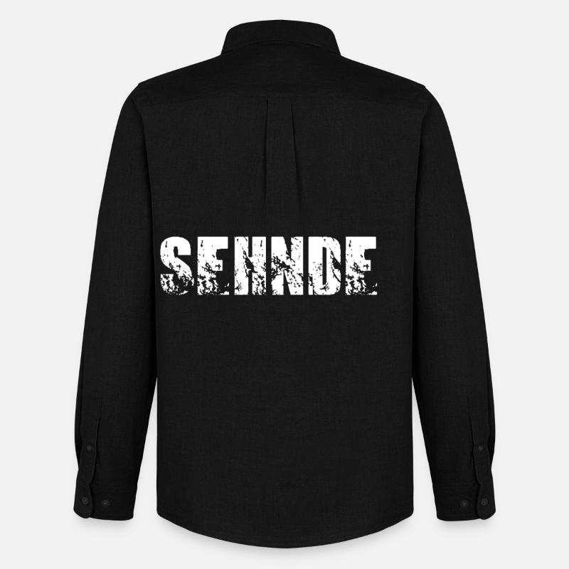 Sehnde - Männer Oxford Hemd von Stanley/Stella - Schwarz