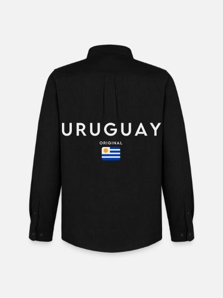 Drapeau de l’Uruguay, fierté uruguayenne - Chemise Oxford homme Stanley/Stella - noir