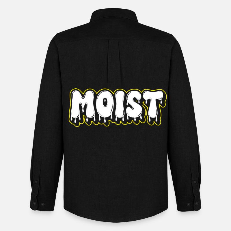 Moist Fat Font Wortzeichen - Männer Oxford Hemd von Stanley/Stella - Schwarz