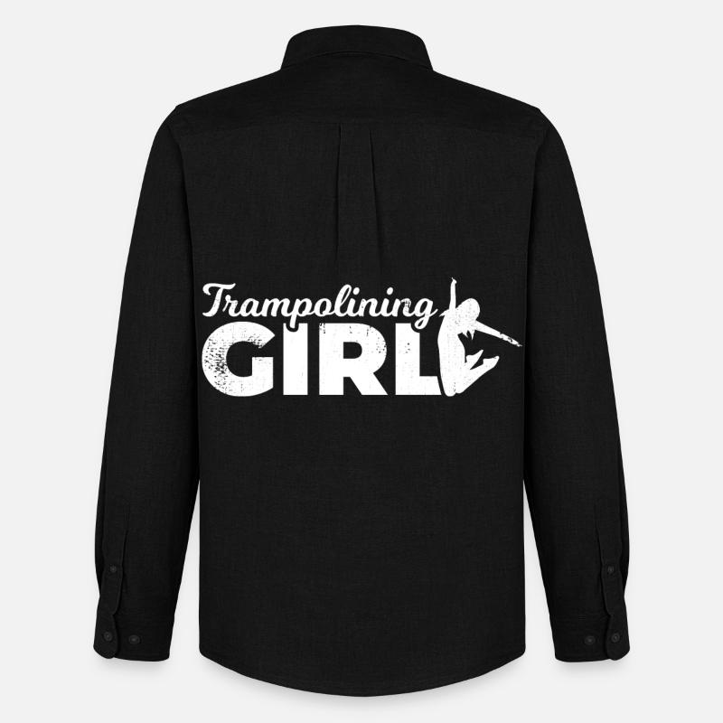 Trampolinspringerin - Männer Oxford Hemd von Stanley/Stella - Schwarz