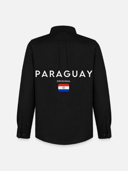 Paraguayan flag, Paraguayan pride - Men's Oxford Shirt by Stanley/Stella - black