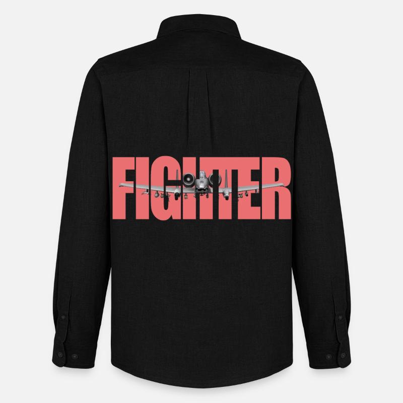 Fighter A-10 Thunderbolt II - Männer Oxford Hemd von Stanley/Stella - Schwarz