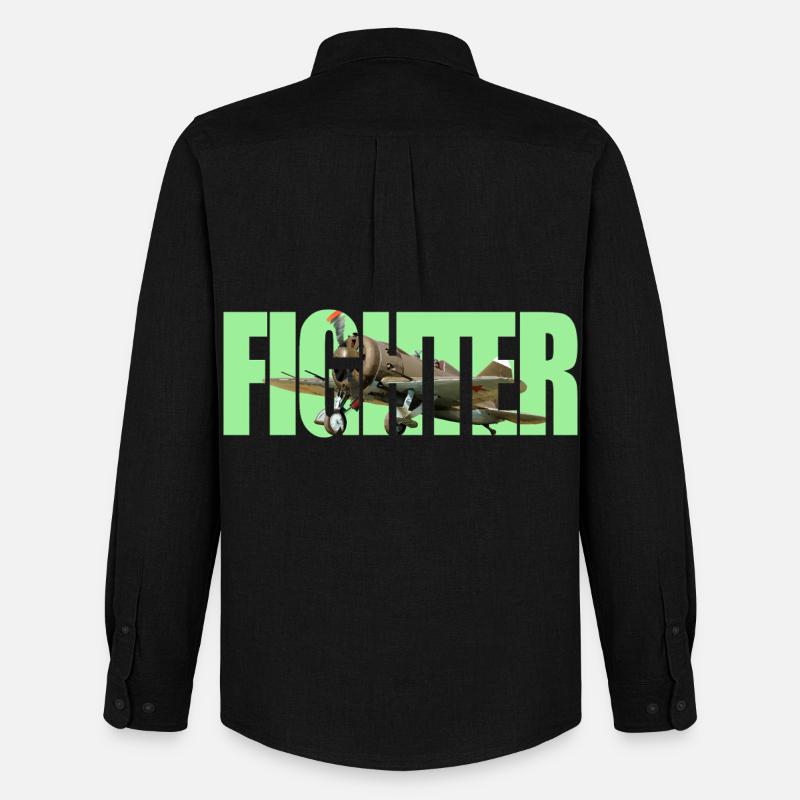 Fighter I-16 - Männer Oxford Hemd von Stanley/Stella - Schwarz