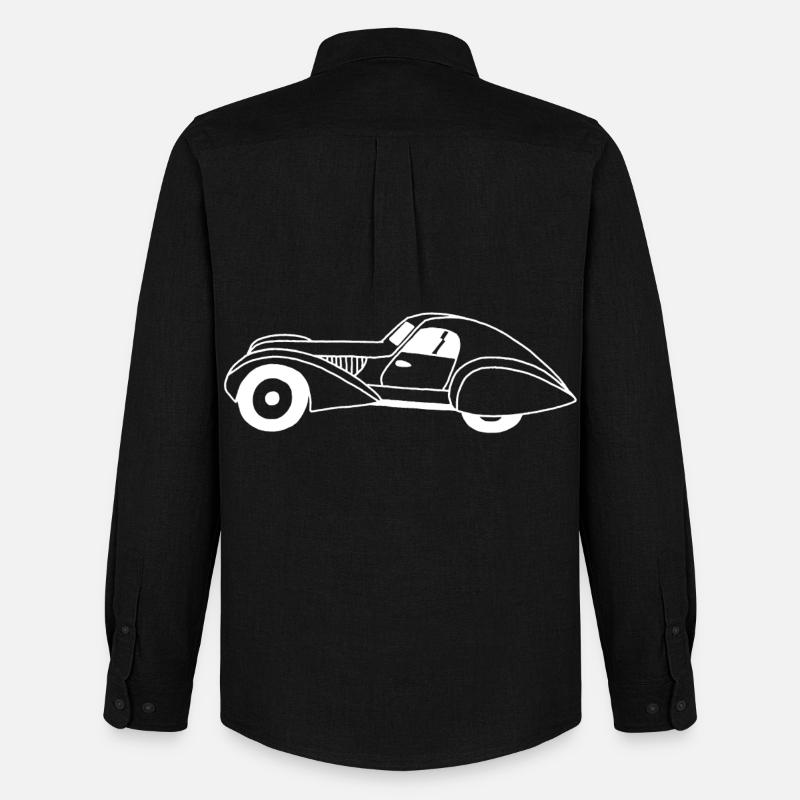 Weißes Auto und Wassertropfen - Männer Oxford Hemd von Stanley/Stella - Schwarz