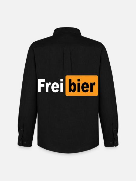 FREIBIER - Männer Oxford Hemd von Stanley/Stella - Schwarz