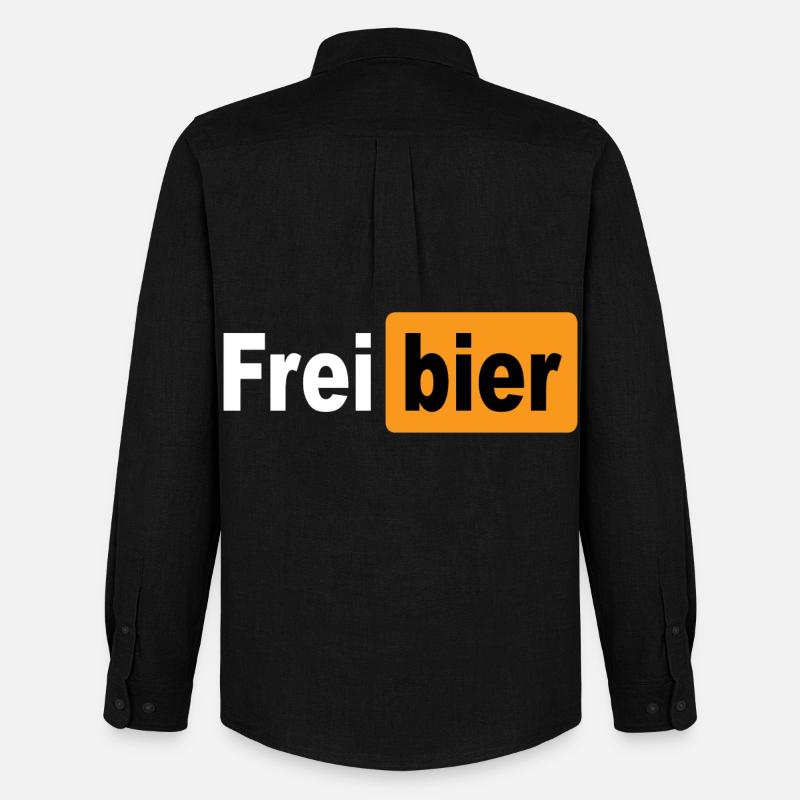 FREIBIER - Männer Oxford Hemd von Stanley/Stella - Schwarz