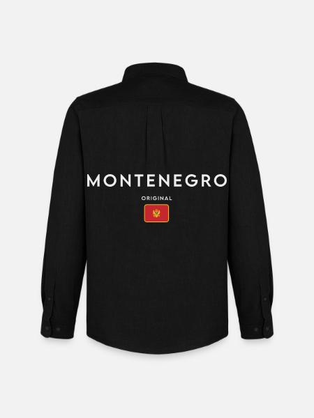 Flag of Montenegro, Montenegrin pride - Men's Oxford Shirt by Stanley/Stella - black