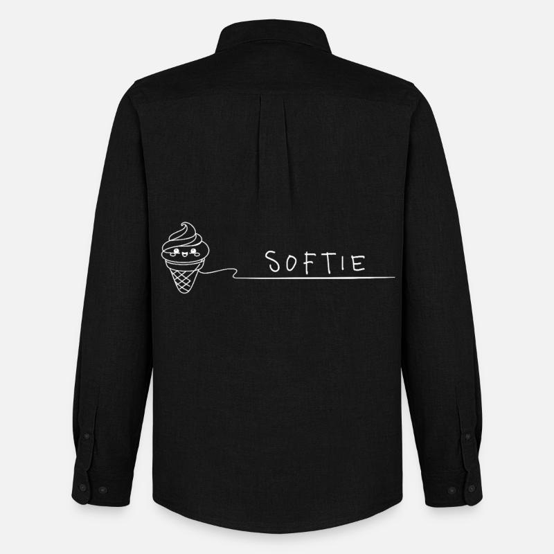 Softie. Softeis Liebe Minimal Oneline - Men's Oxford Shirt by Stanley/Stella - black