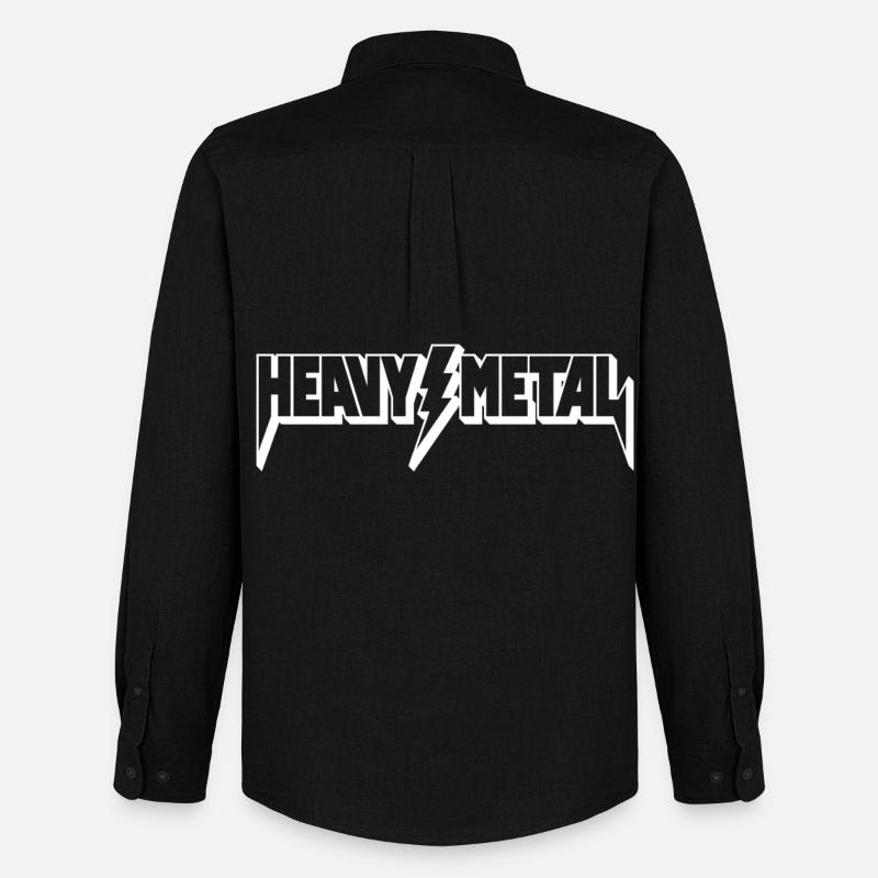 Heavy Metal Logo - Stanley/Stella Camicia Oxford uomo - nero