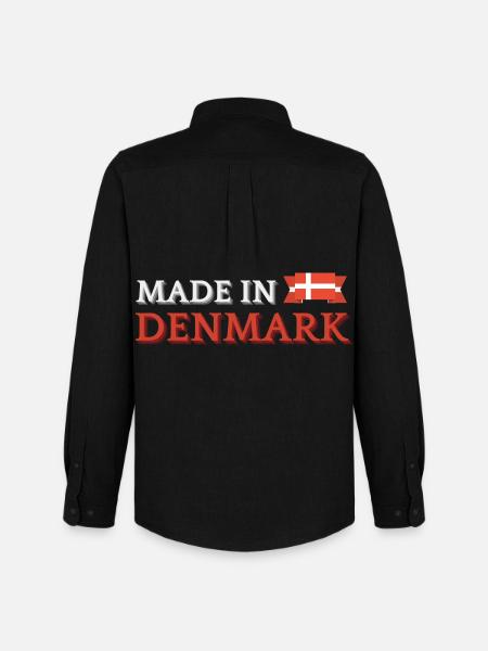 Made in Denmark, Danish pride - Men's Oxford Shirt by Stanley/Stella - black