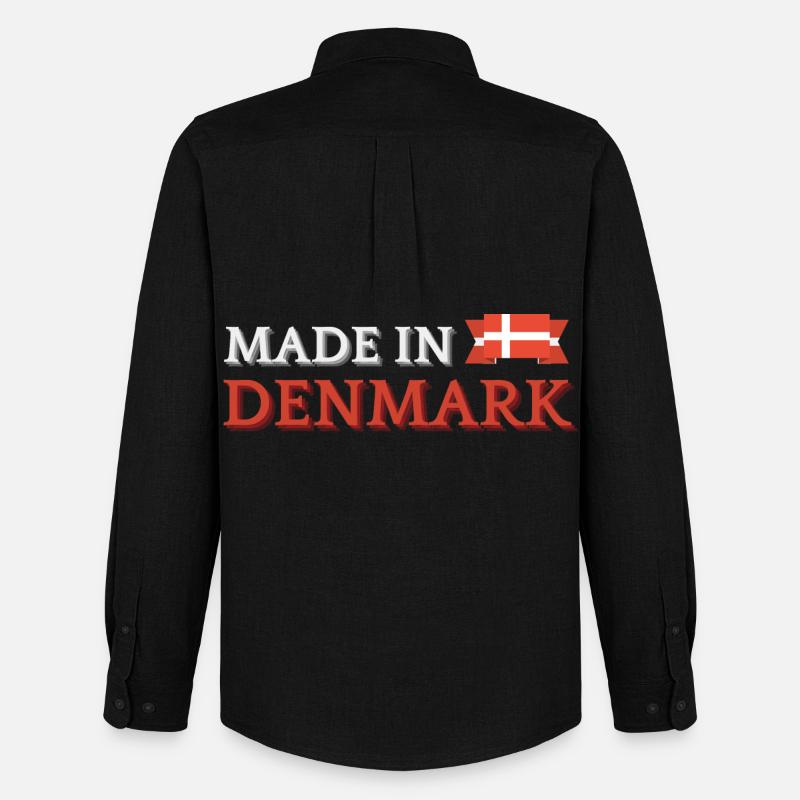 Made in Denmark, dansk stolthed - Oxfordskjorte herre Stanley/Stella - sort