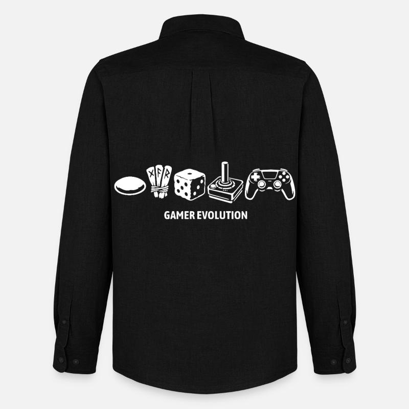 Controller Evolution | Gamers - Men's Oxford Shirt by Stanley/Stella - black