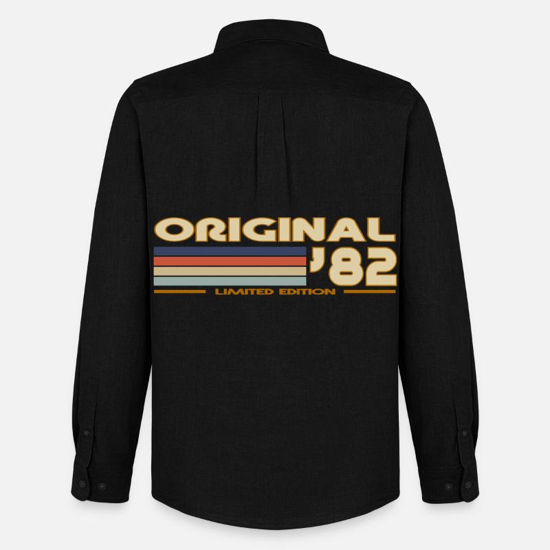 1982 - Männer Oxford Hemd von Stanley/Stella - Schwarz