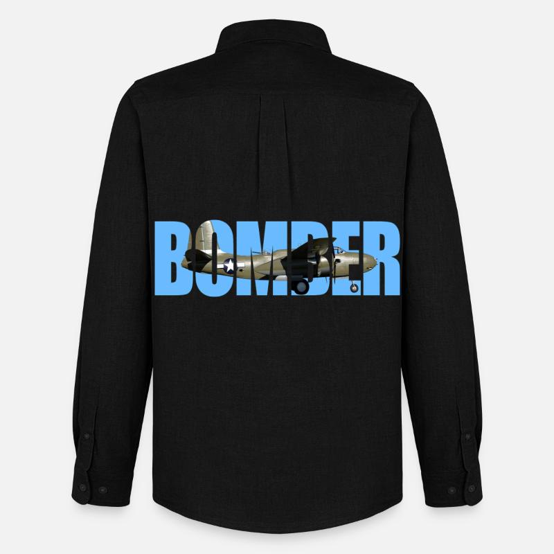 Bomber A-20 Havoc - Männer Oxford Hemd von Stanley/Stella - Schwarz