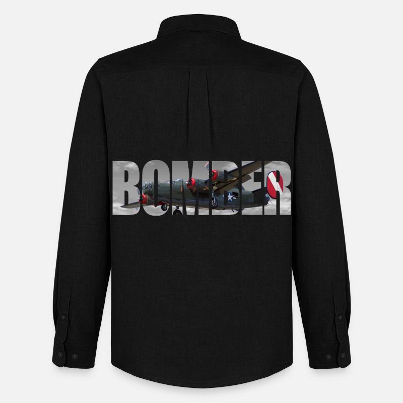 Bomber B-24 Liberator - Männer Oxford Hemd von Stanley/Stella - Schwarz