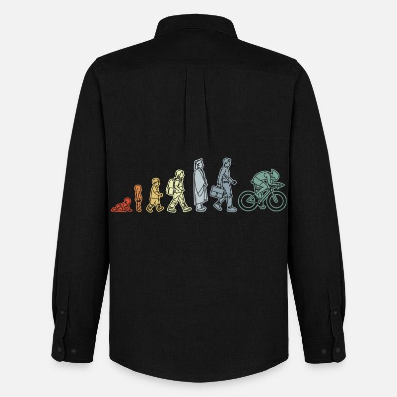 Radfahrer Evolution - Männer Oxford Hemd von Stanley/Stella - Schwarz