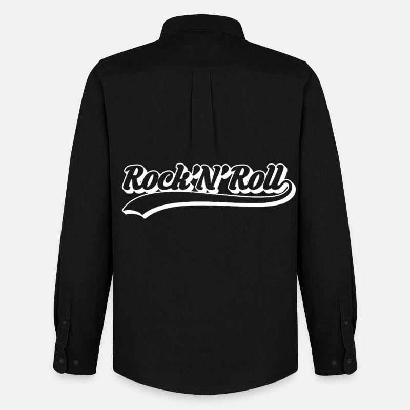 Rock 'n' Roll Retro-Drehbuch - Männer Oxford Hemd von Stanley/Stella - Schwarz