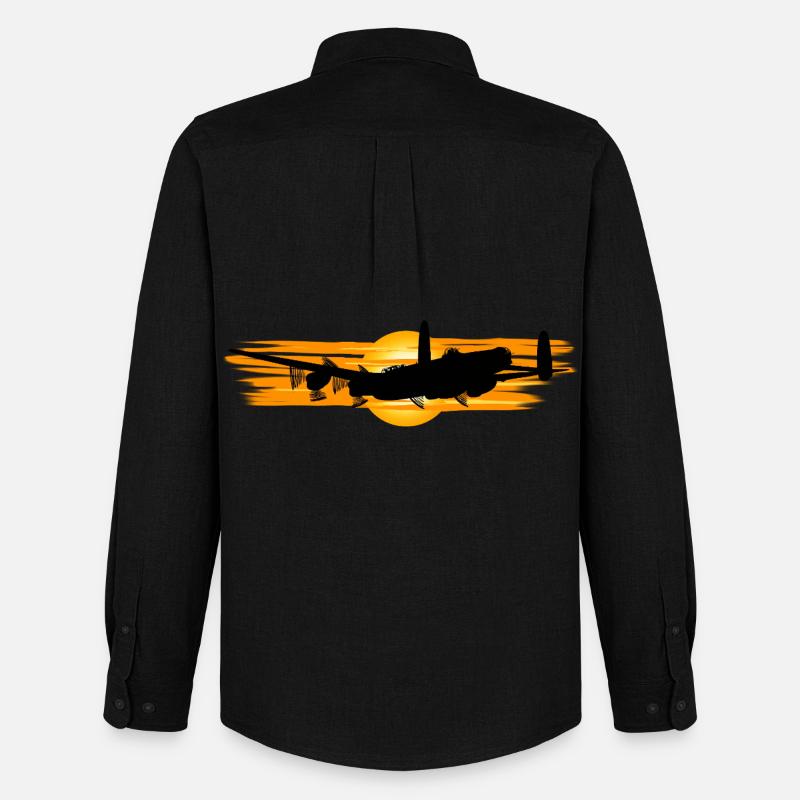 Avro Lancaster - Männer Oxford Hemd von Stanley/Stella - Schwarz