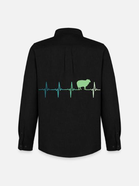 Sheep heartbeat Sheep Sheep - Men's Oxford Shirt by Stanley/Stella - black