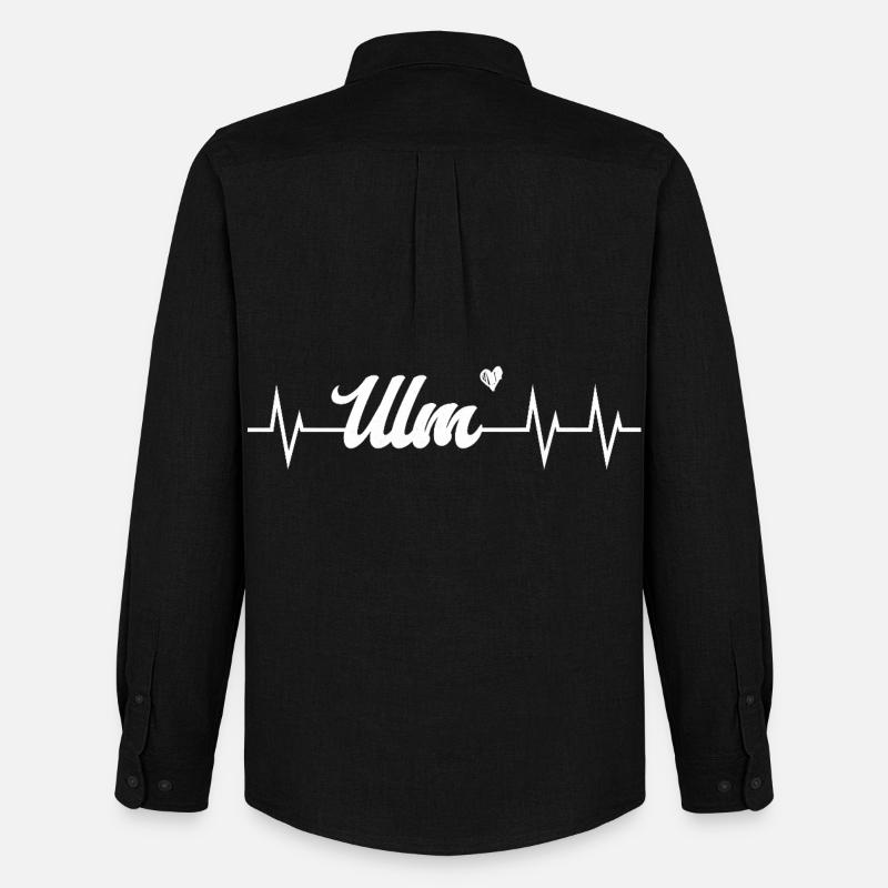 Heartbeat Ulm - Männer Oxford Hemd von Stanley/Stella - Schwarz