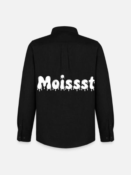 Moist Dripping Text - Men's Oxford Shirt by Stanley/Stella - black