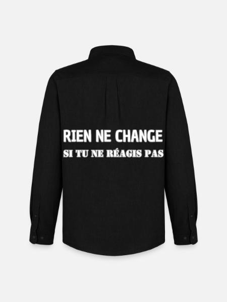 Nothing changes if you don't react - Men's Oxford Shirt by Stanley/Stella - black