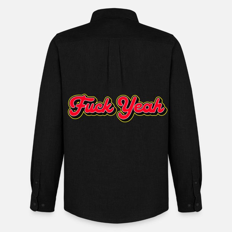 Fuck Yeah 3D Red Script - Men's Oxford Shirt by Stanley/Stella - black
