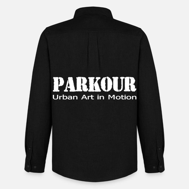 Parkour - Männer Oxford Hemd von Stanley/Stella - Schwarz