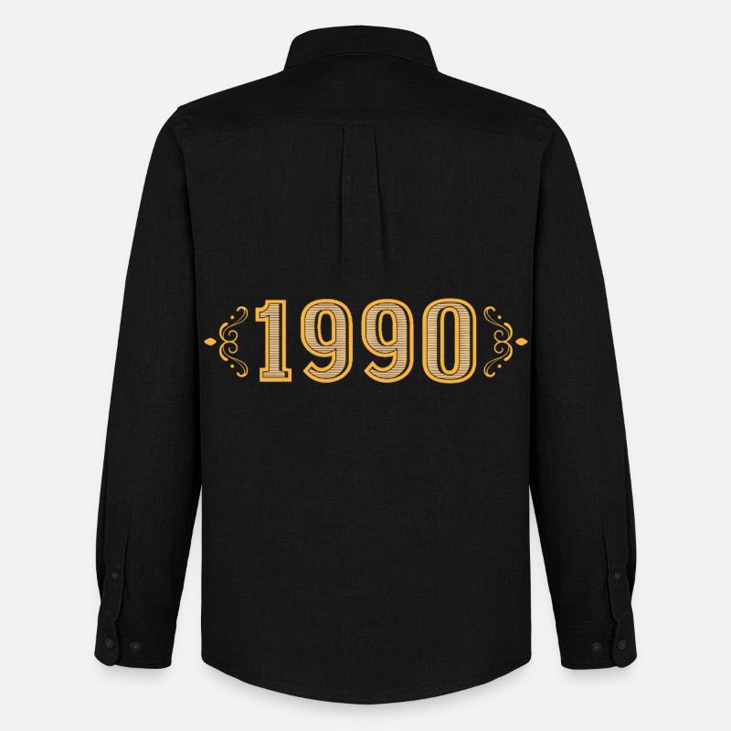 Legende seit 1990 Retro 1990 - Männer Oxford Hemd von Stanley/Stella - Schwarz