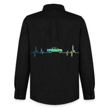 Pick-up heartbeat off-road car - Men's Oxford Shirt by Stanley/Stella - black - Back - AI Model Male 185 dark (185cm)