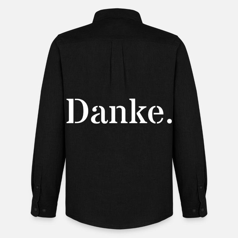 Danke - Männer Oxford Hemd von Stanley/Stella - Schwarz
