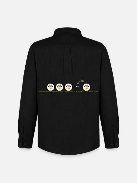 Black Sheep – Illustration - Men's Oxford Shirt by Stanley/Stella - black