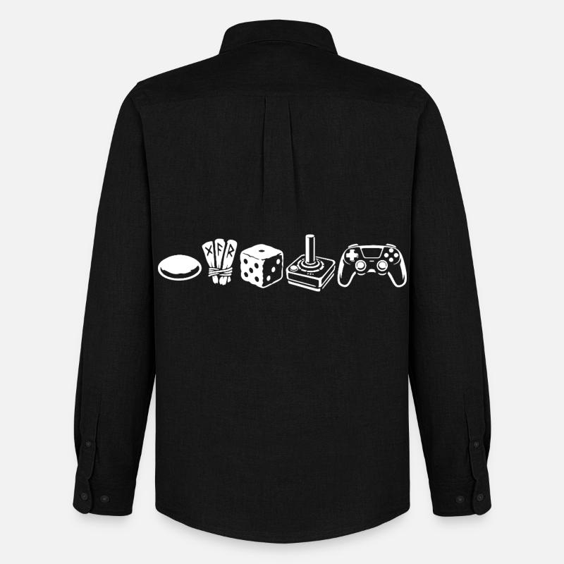 Controller Evolution | Gamer - Männer Oxford Hemd von Stanley/Stella - Schwarz