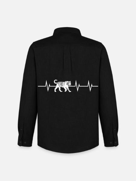 Heartbeat of a Tiger - Men's Oxford Shirt by Stanley/Stella - black