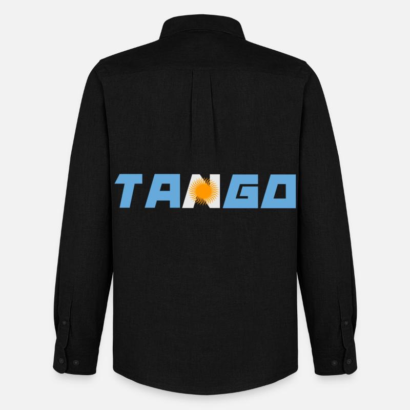 Tango - Männer Oxford Hemd von Stanley/Stella - Schwarz