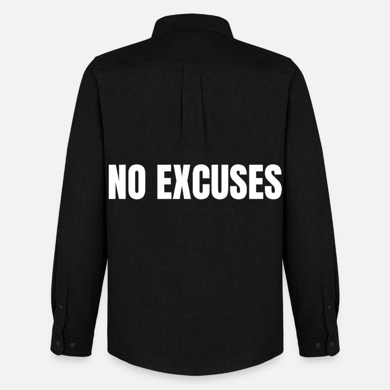 NO EXCUSES - Männer Oxford Hemd von Stanley/Stella - Schwarz
