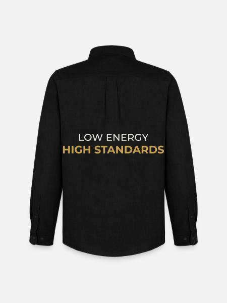 Low Energy - High Standards - Men's Oxford Shirt by Stanley/Stella - black