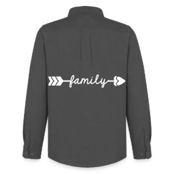 Family - Men's Oxford Shirt by Stanley/Stella - anthracite - Back - AI Model Male 185 dark (185cm)