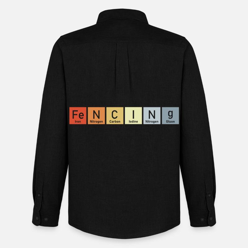 Fechten Periodensystem der Elemente - Männer Oxford Hemd von Stanley/Stella - Schwarz