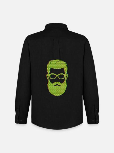 Bearded Masculinity Bearded Hairstyle Hair - Men's Oxford Shirt by Stanley/Stella - black